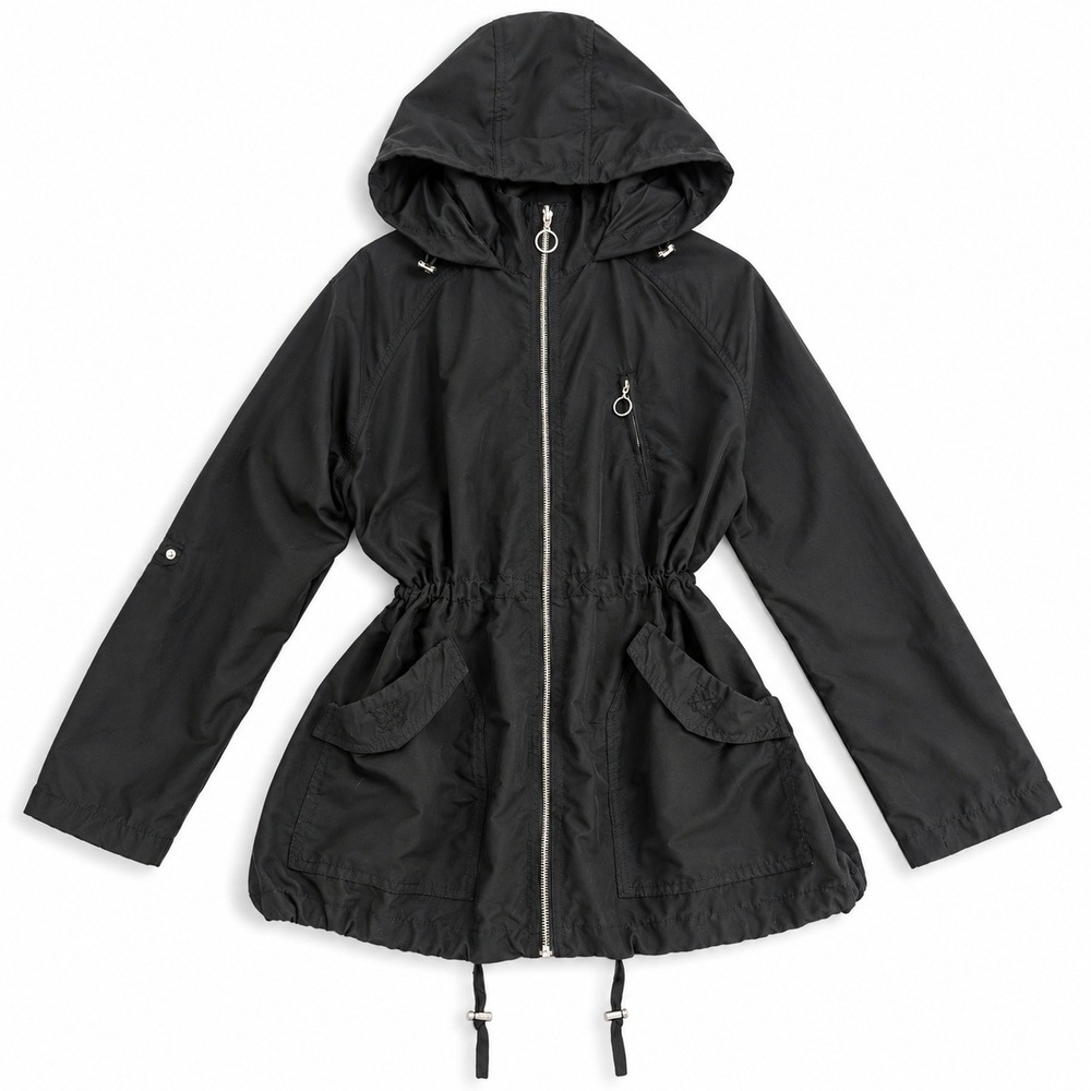 Streetwear Society Womens Black Utility Anorak Hooded Jacket Size M 61-7091